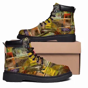 Men Glass Still Life Avant-Garde Mid Top Boots