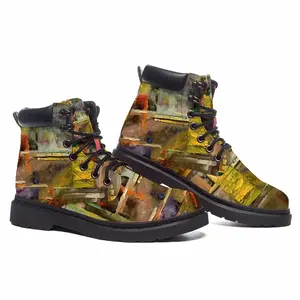 Men Glass Still Life Avant-Garde Mid Top Boots