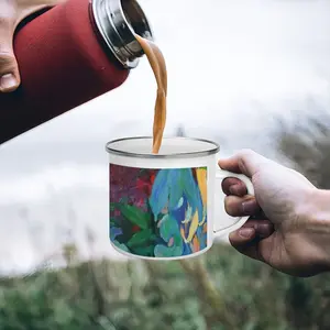 A Large Bouquet With Lilies Enamel Mug