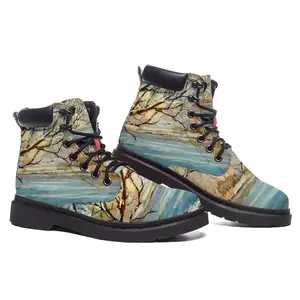 Men Winter Landscape Mid Top Boots