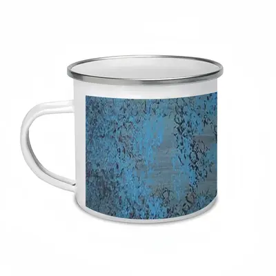 Design In Blue Enamel Mug