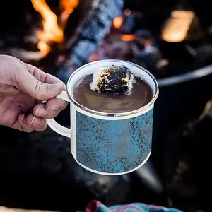 Design In Blue Enamel Mug