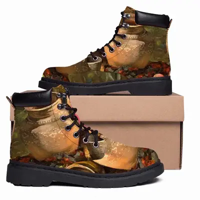 Men Ceramic Tableware Mid Top Boots