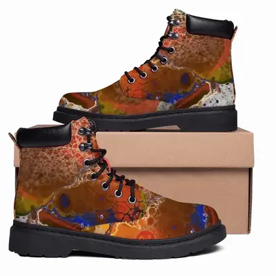 Men Tropical Fish Mid Top Boots