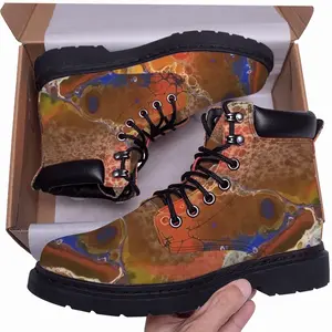 Men Tropical Fish Mid Top Boots