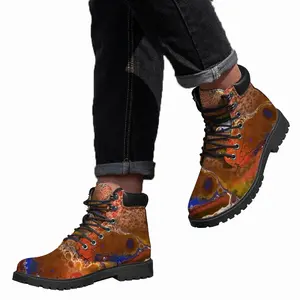 Men Tropical Fish Mid Top Boots