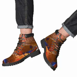 Men Tropical Fish Mid Top Boots