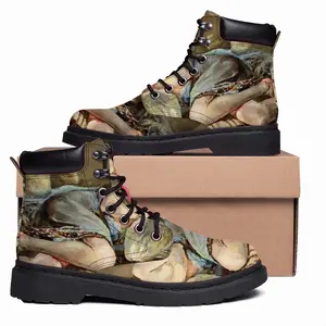 Men Nude Sleeping Lady Mid Top Boots