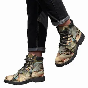 Men Nude Sleeping Lady Mid Top Boots