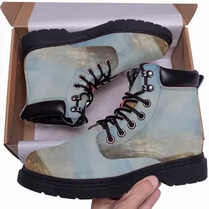 Men Green Landscape Mid Top Boots