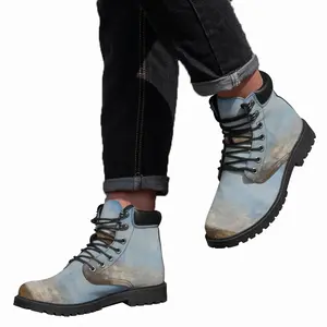 Men Green Landscape Mid Top Boots