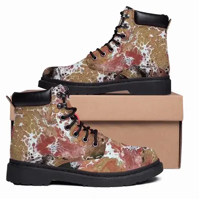 Men Hydrangea Gold Mid Top Boots