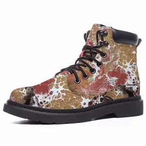 Men Hydrangea Gold Mid Top Boots