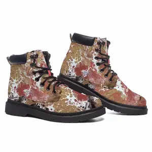 Men Hydrangea Gold Mid Top Boots