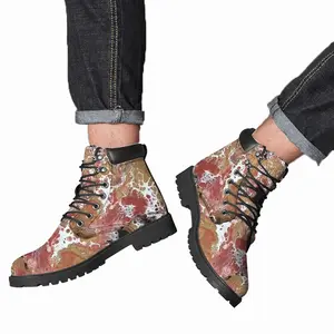 Men Hydrangea Gold Mid Top Boots