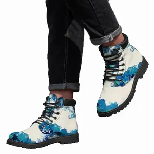 Men Large Choppy Wave Mid Top Boots