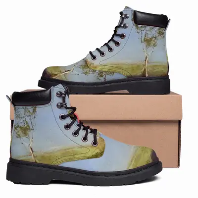 Men White Gum Trees Mid Top Boots