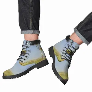 Men White Gum Trees Mid Top Boots