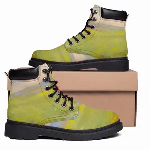 Men Flower Field Mid Top Boots