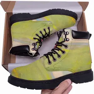 Men Flower Field Mid Top Boots