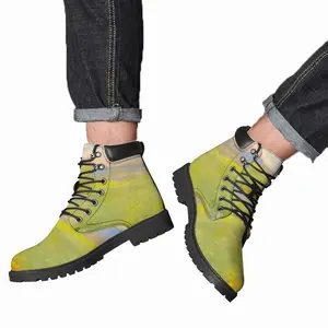 Men Flower Field Mid Top Boots