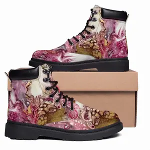 Men Raspberry Bloom Mid Top Boots