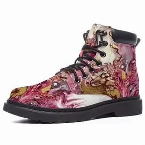 Men Raspberry Bloom Mid Top Boots