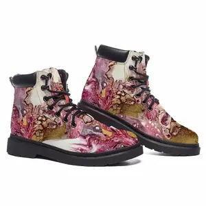 Men Raspberry Bloom Mid Top Boots