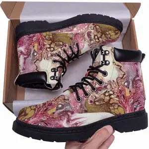 Men Raspberry Bloom Mid Top Boots