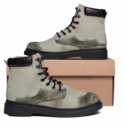 Men Impressions Landscape Sketch Mid Top Boots