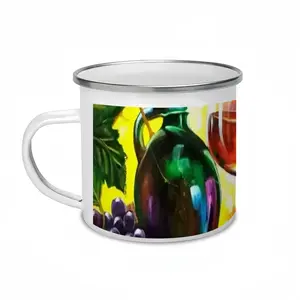 Wine And Grapes Enamel Mug