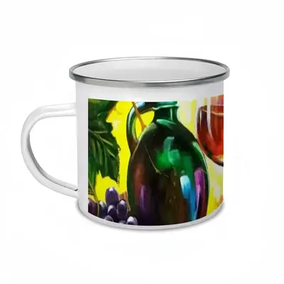 Wine And Grapes Enamel Mug