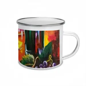 Wine And Grapes Enamel Mug