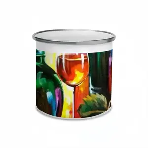 Wine And Grapes Enamel Mug