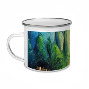 Landscape African Village Scene Enamel Mug