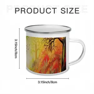 Landscape African Village Scene Enamel Mug