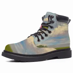 Men Countryside Landscape Mid Top Boots