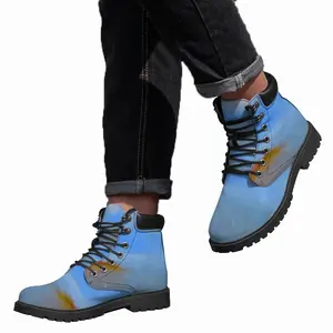 Men Abstraction Of The Sea Mid Top Boots