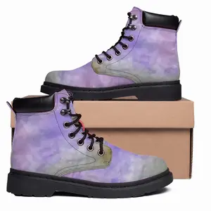 Men Psychedelic Landscape Mid Top Boots