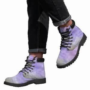 Men Psychedelic Landscape Mid Top Boots