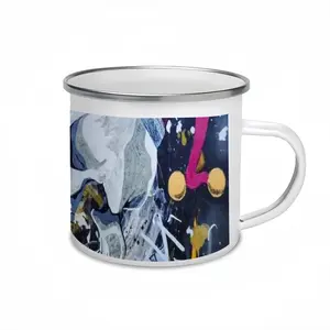 Joker Skull Calligraphy Jester Enamel Mug