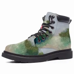 Men Countryside Impressionist Landscape Mid Top Boots