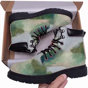 Men Countryside Impressionist Landscape Mid Top Boots