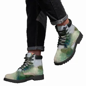 Men Countryside Impressionist Landscape Mid Top Boots