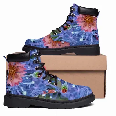 Men Crystal Corn Flowers Mid Top Boots