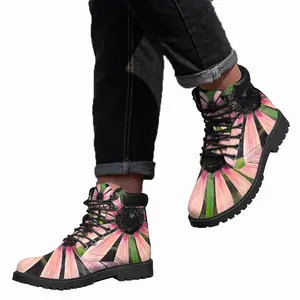 Men Pink Encenecia Mid Top Boots