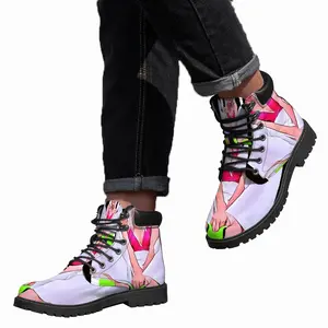 Men Blonde Fashion Girl Mid Top Boots