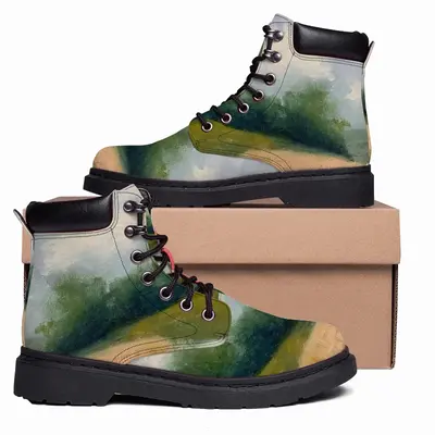 Men Countryside Impressionist Landscape No 2 Mid Top Boots