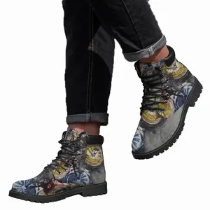 Men Bikers Mid Top Boots