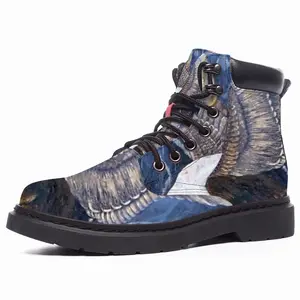 Men Eagle Scratch Mid Top Boots